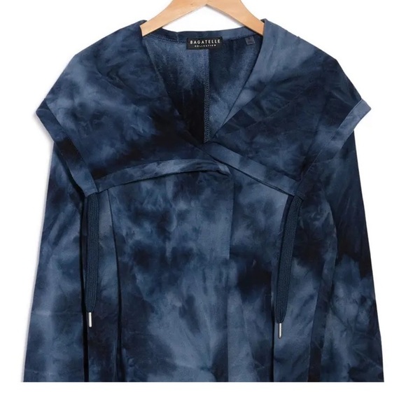 Bagatelle french terry draped olive tie dye jacket - Picture 5 of 15